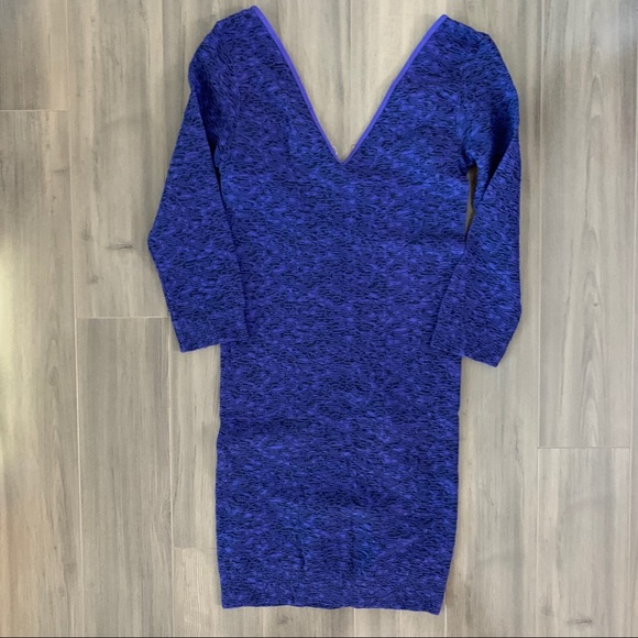 BCBGeneration Blue 3/4 Sleeve Bodycon Dress, XS/S - Picture 5 of 5